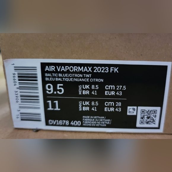 Nike AIR VAPORMAX 2023 FLYKNIT "Baltic Blue" DV1678-400 Size 9.5 Men | 11 Women - Picture 4 of 16